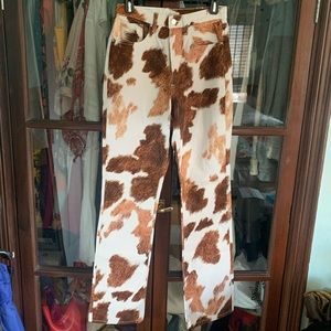 We wore what cowhide jeans